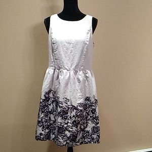 LOFT Sleeveless Dress, Off White and Black